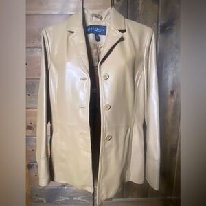 GORGEOUS Camel Color Real Leather Jacket! Reaction by Kenneth Cole Size Medium